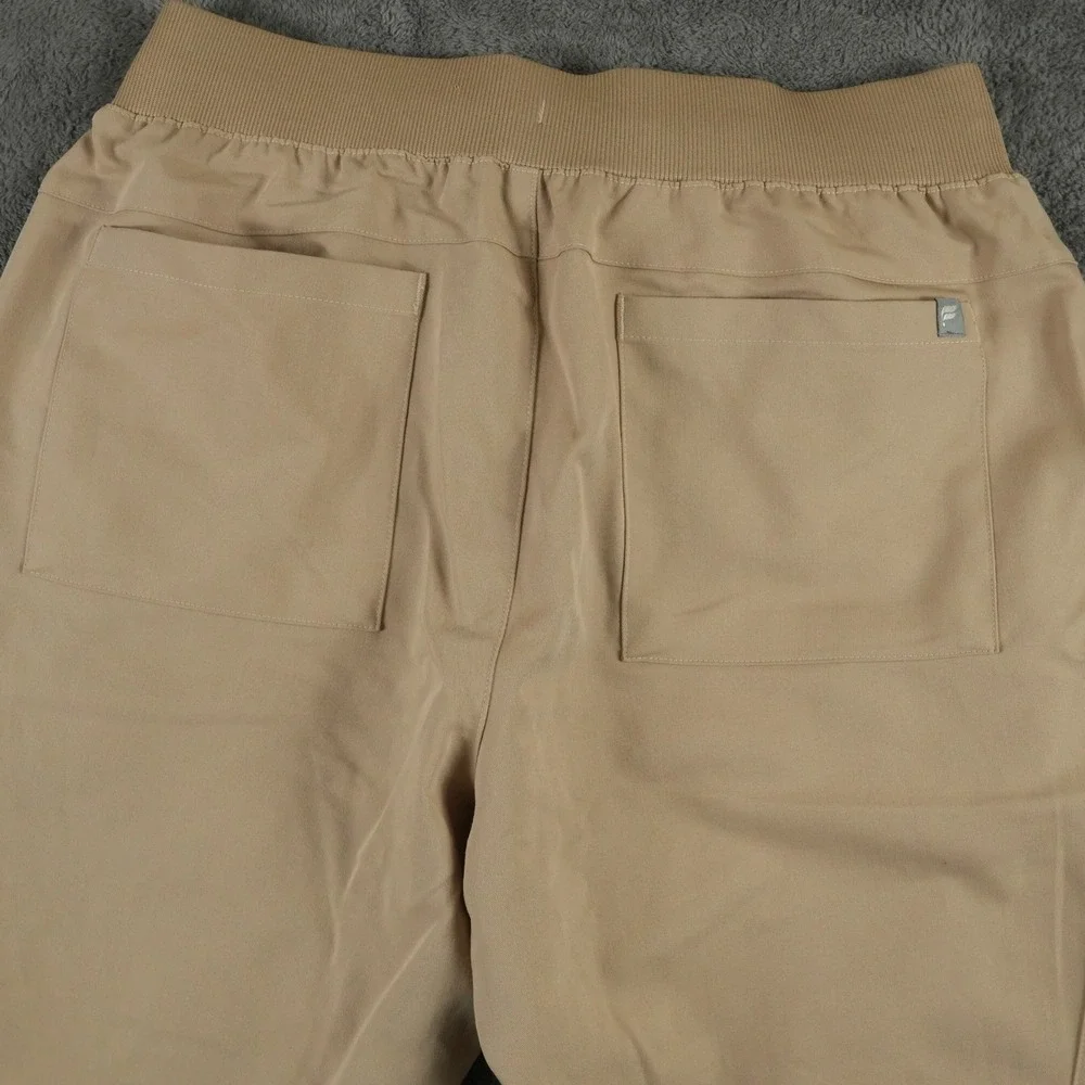 Fabletics All-Shift Scrub Jogger Mens M Beige Cargo Elastic‎ Waist Stretch Medic